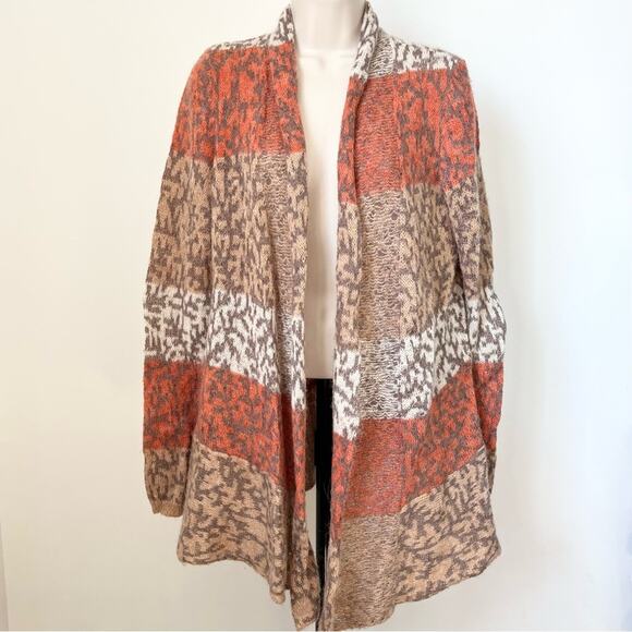 Wool‎ Blend Cardigan Fuzzy Knit Open Front Sweater Long Sleeve Size M - Picture 1 of 8